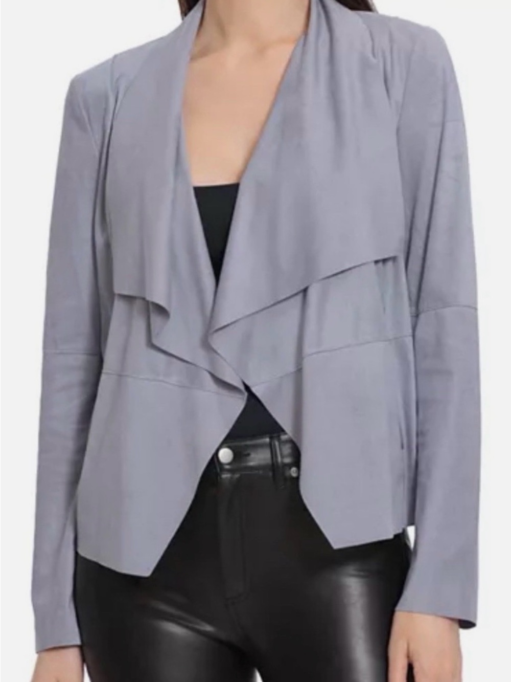 Bagatelle Faux Suede Waterfall Jacket size XL